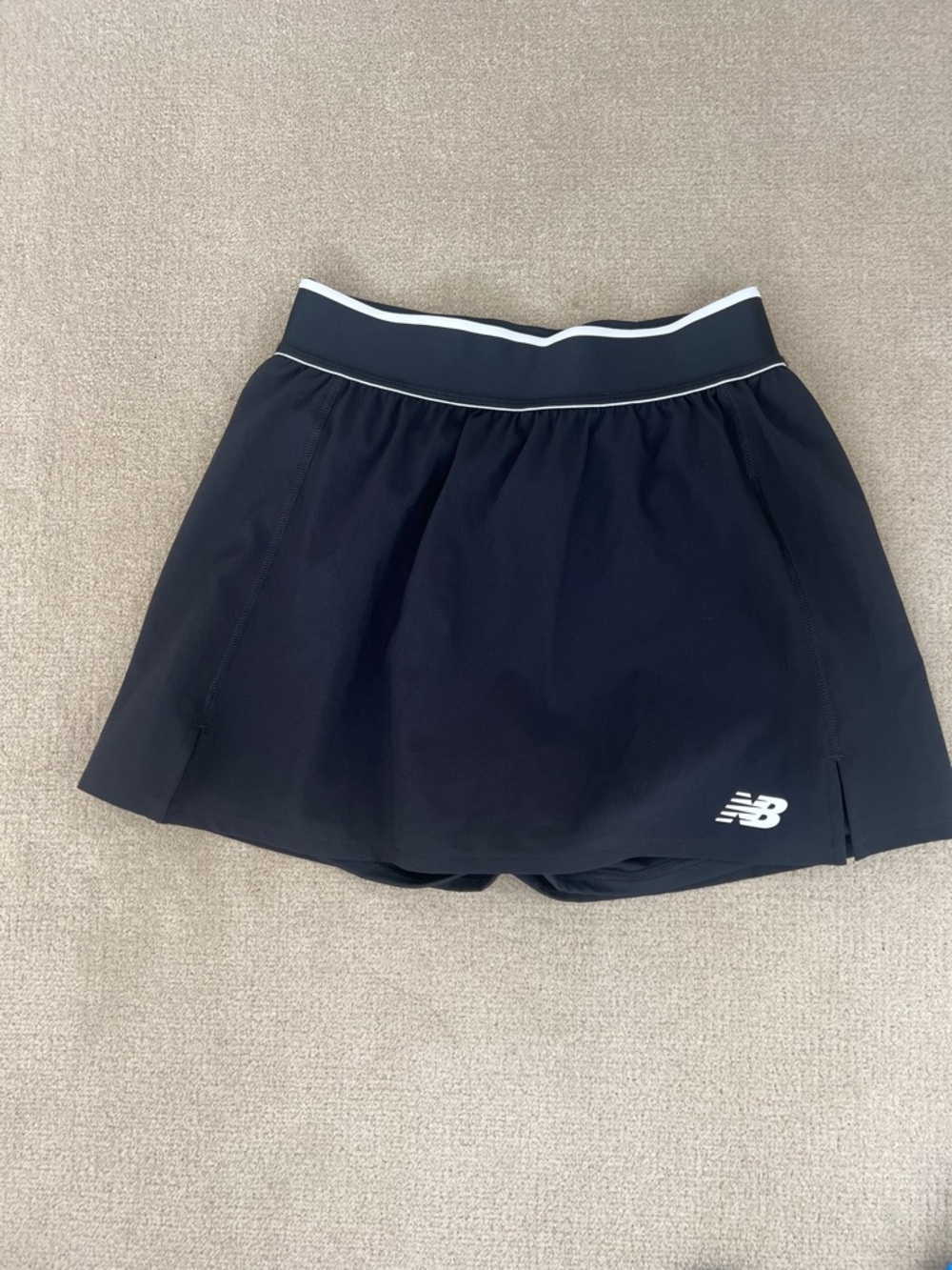 New Balance Black Tennis Skirt with White Trim